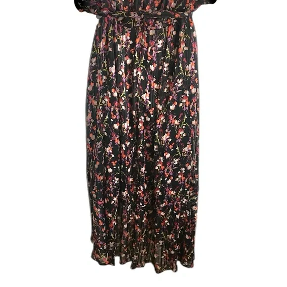 Lane Bryant Brand Black Multi Ditsy Floral Shimmer Maxi Dress + size 20 in EUC - Picture 13 of 16